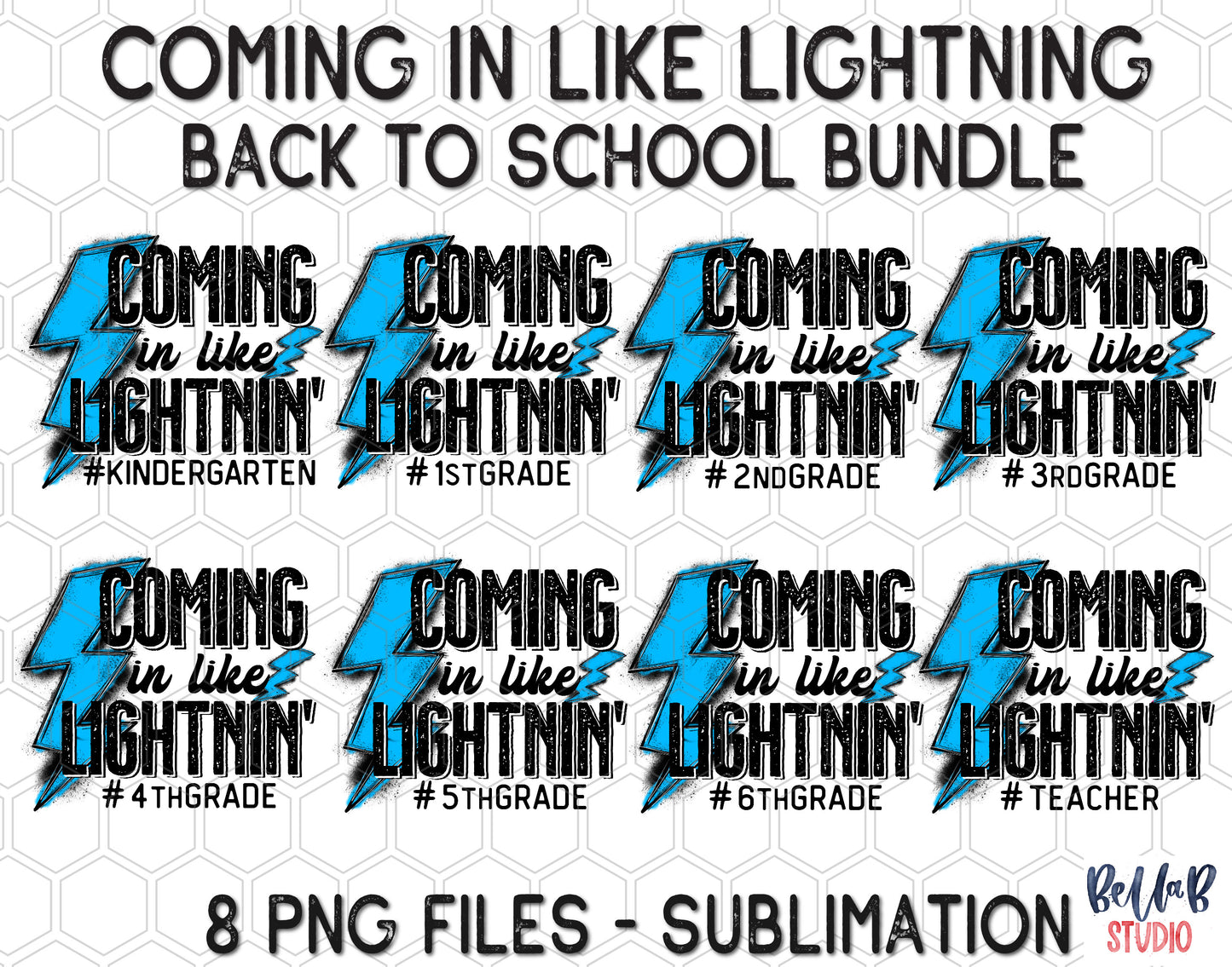 Comin' In Like Lightning Blue Sublimation Bundle
