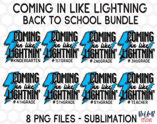 Comin' In Like Lightning Blue Sublimation Bundle