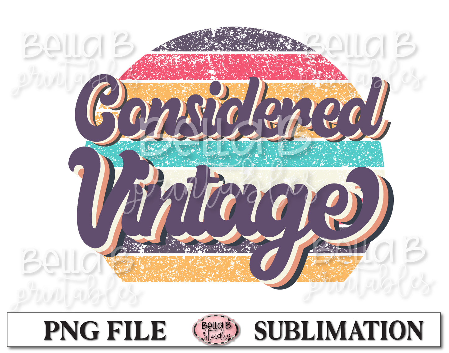 Considered Vintage Sublimation Design