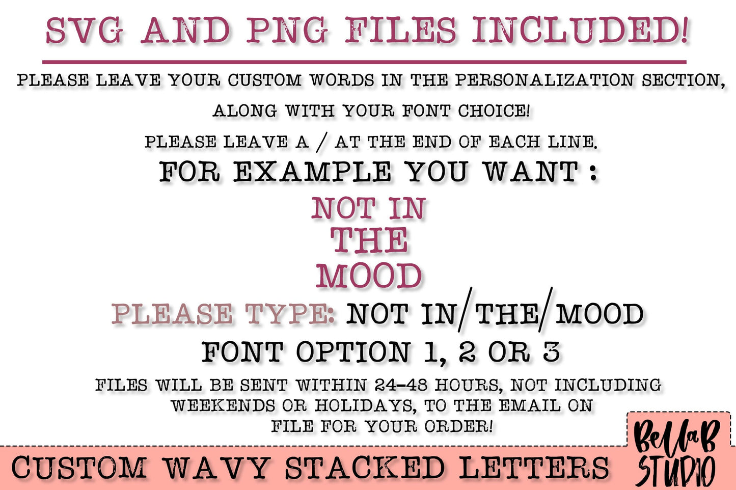 Custom Wavy Retro Stacked Letters PNG and SVG Design