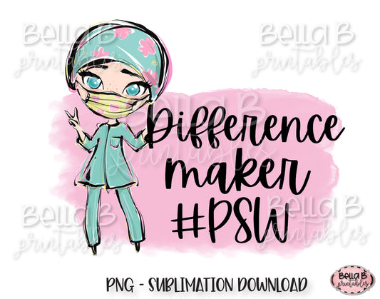 Personal Support Worker Sublimation Design