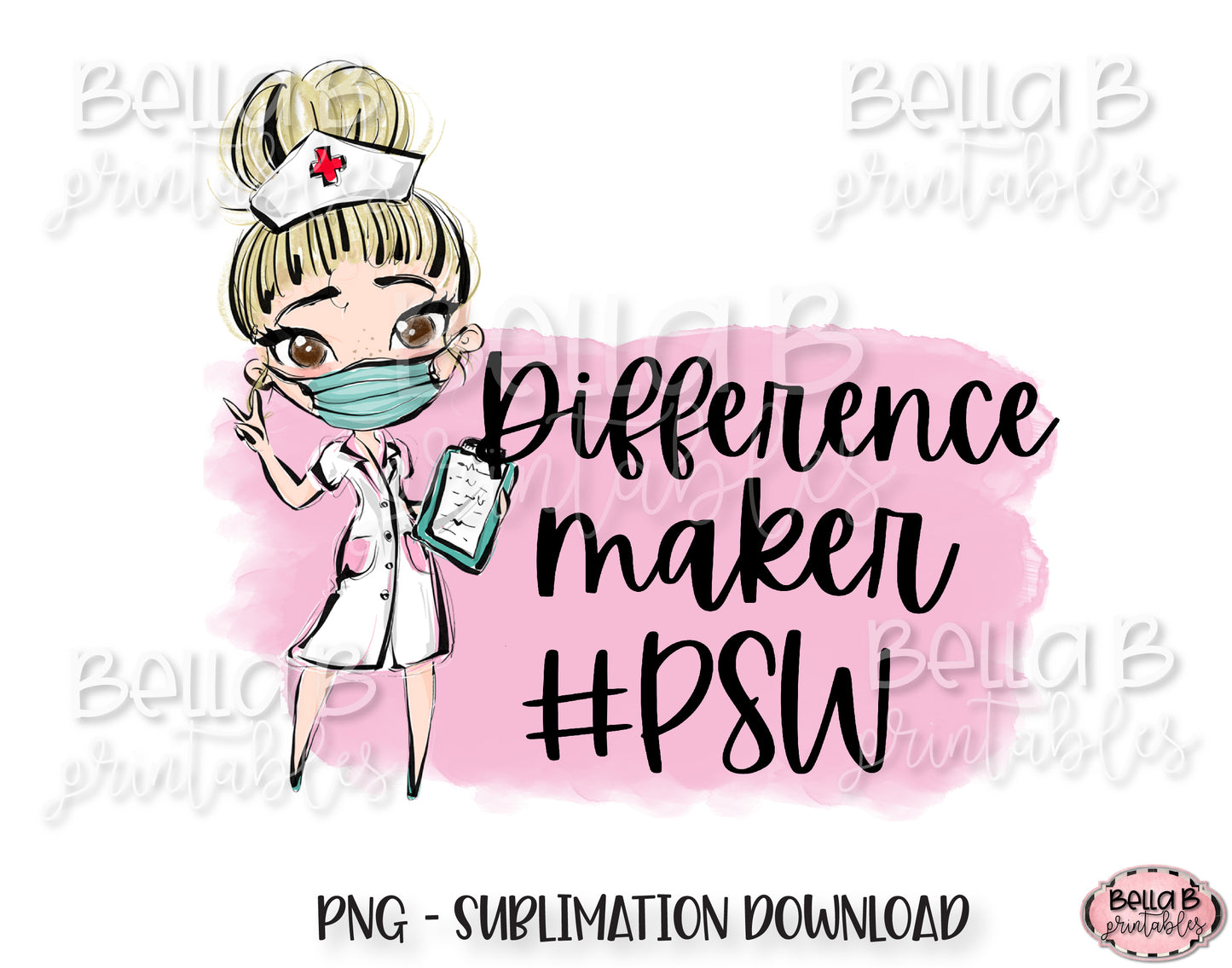 Personal Support Worker Sublimation Design