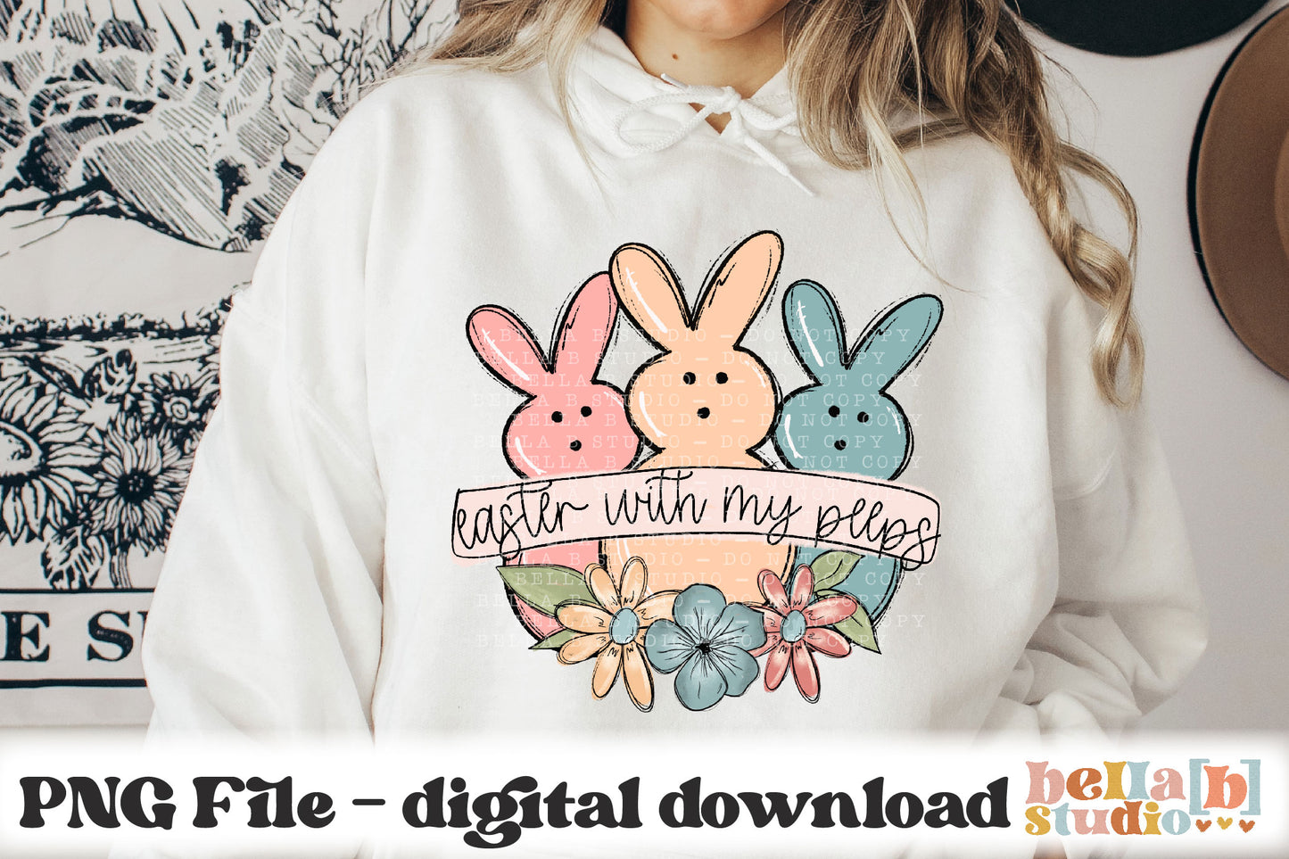 Easter With My Peeps PNG Sublimation Design