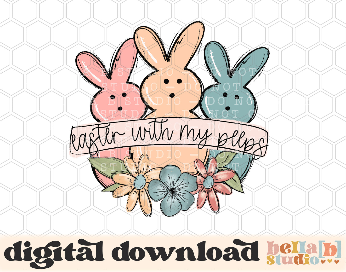 Easter With My Peeps PNG Sublimation Design