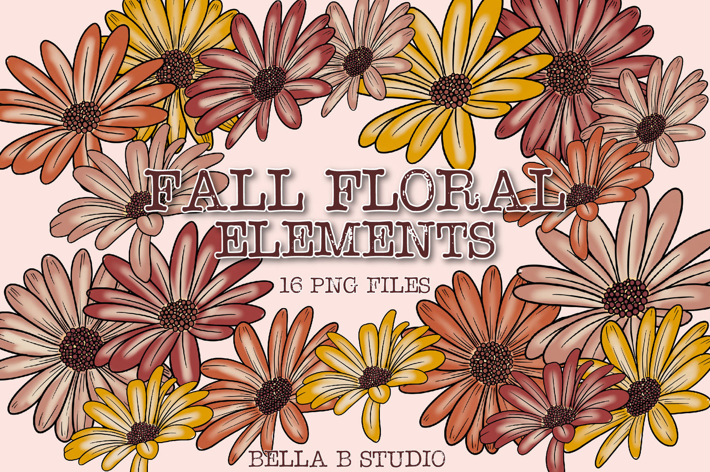 Fall Floral Elements Bundle