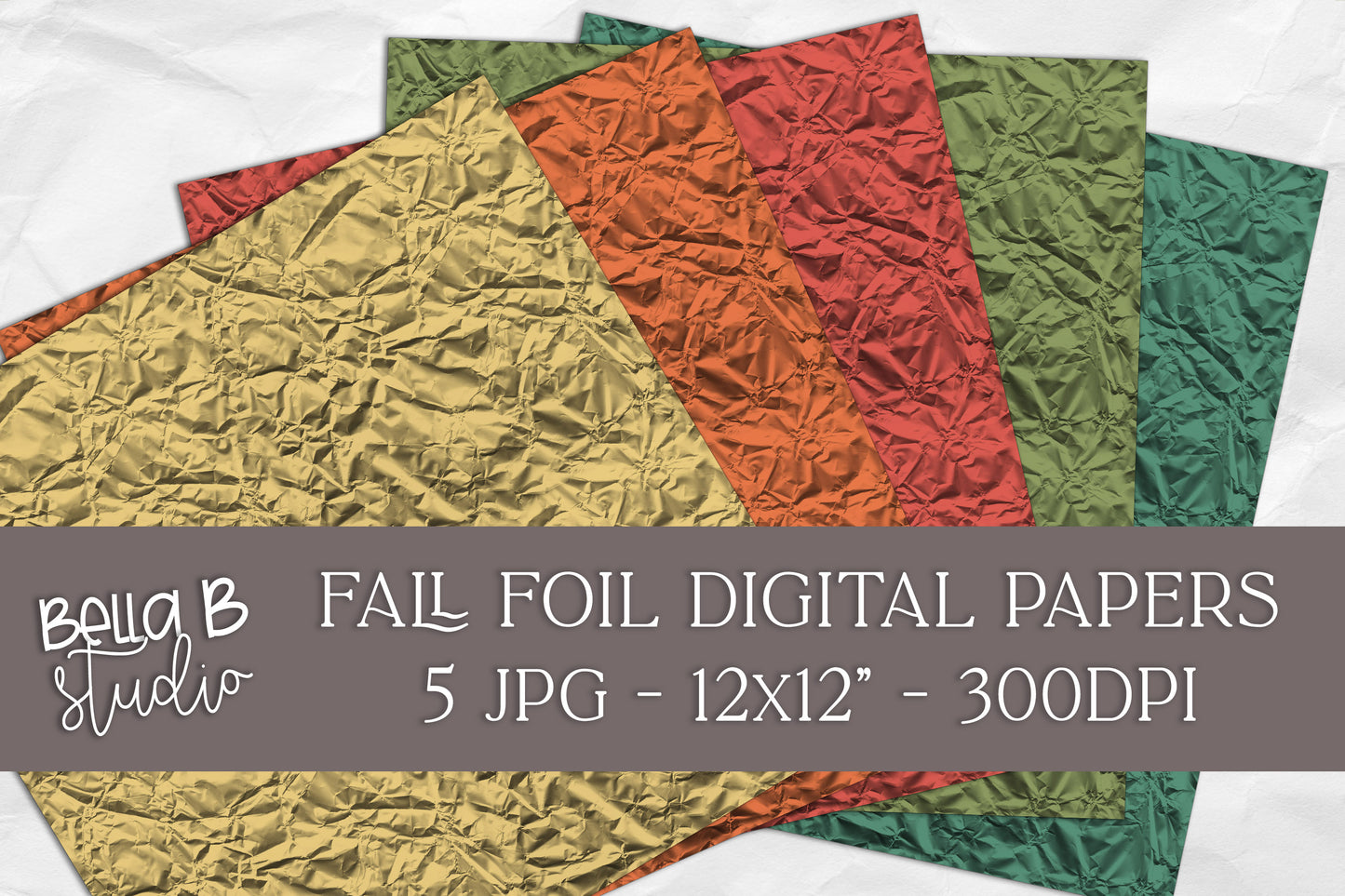 Fall Foil Digital Papers