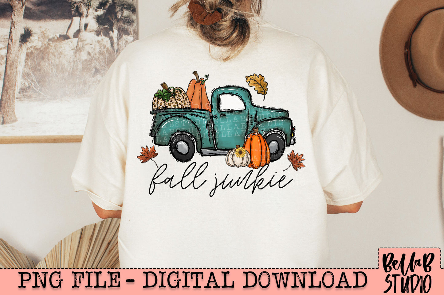Fall Junkie Truck PNG Design