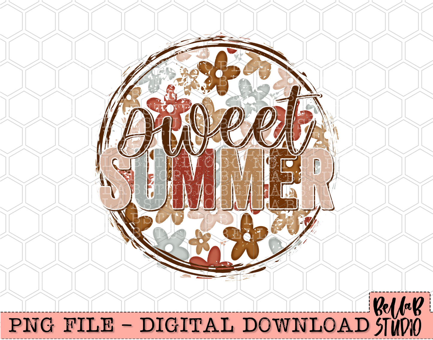 Boho Floral Sweet Summer Sublimation Design