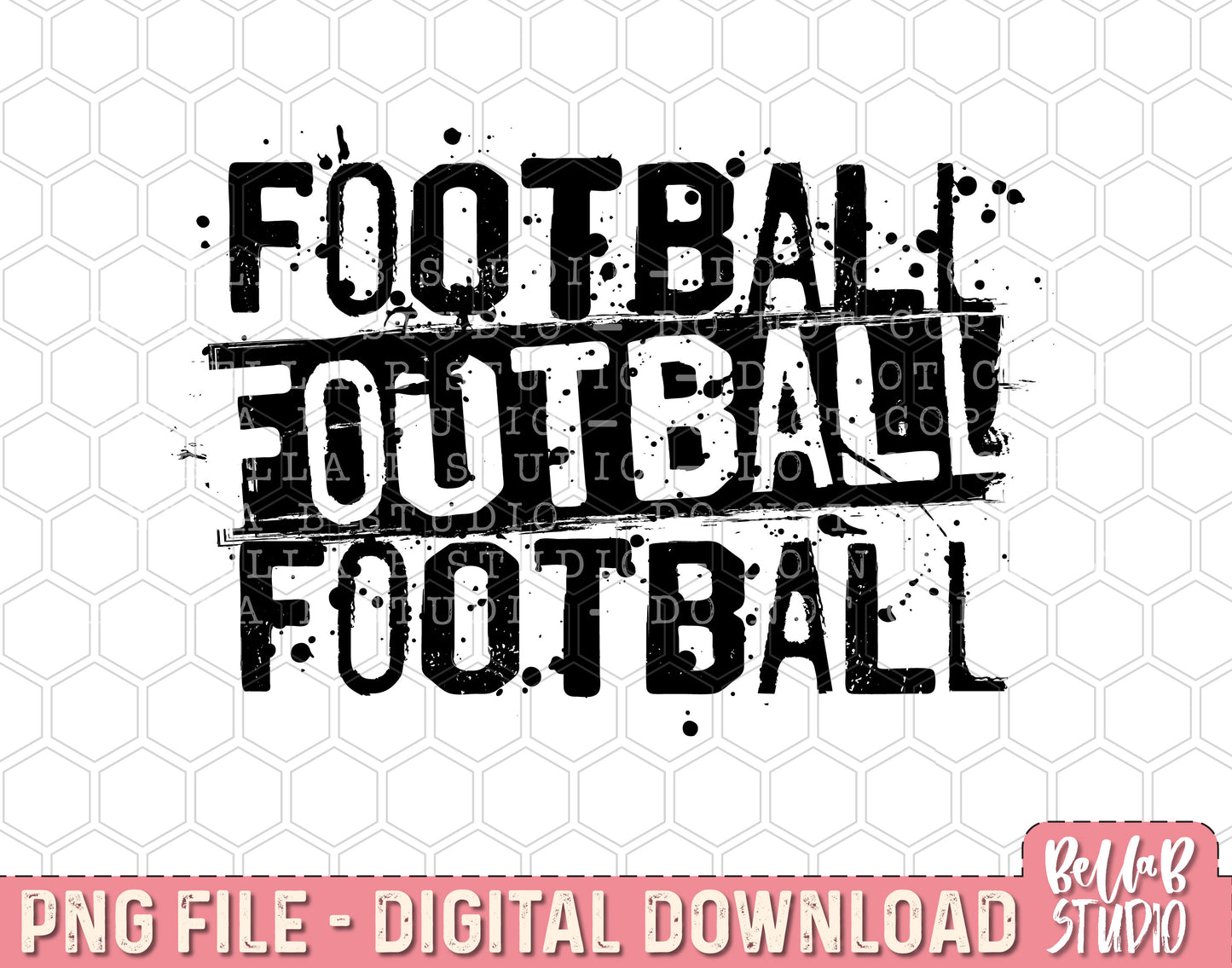 Football Grunge PNG Design