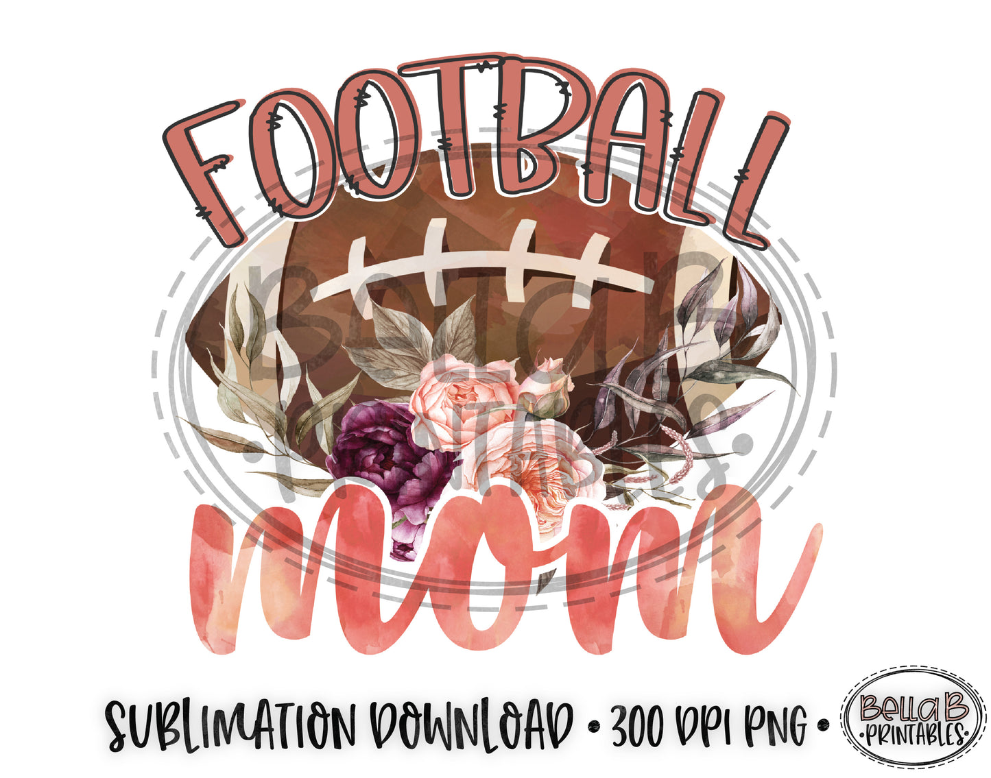Football Mom Sublimation Design