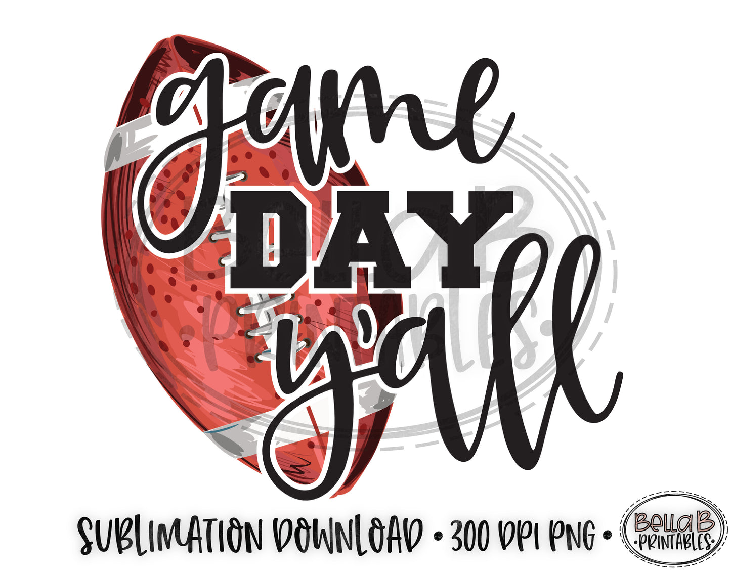 Football Sublimation Design, Game Day Y'all