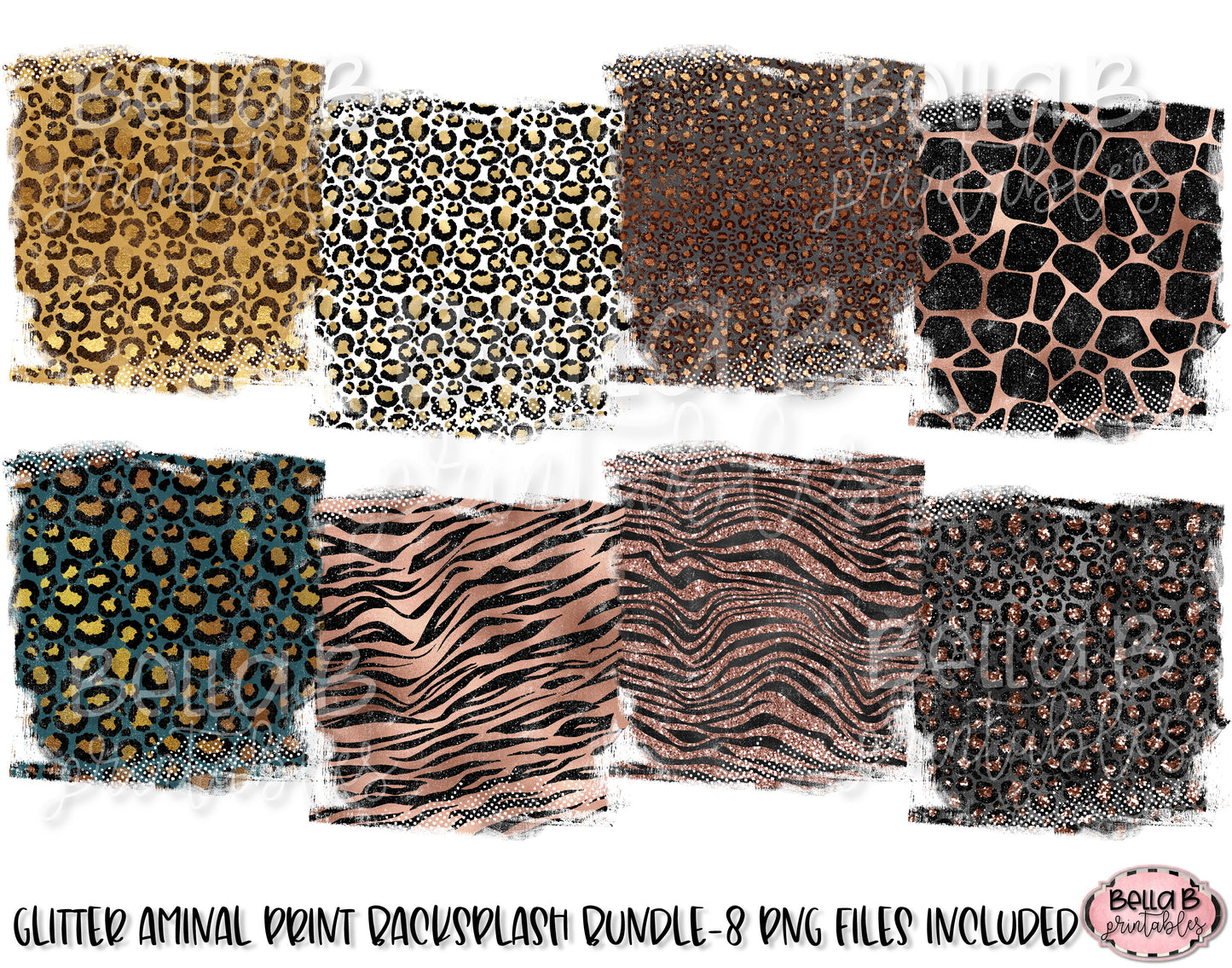 Animal Print Sublimation Background Bundle