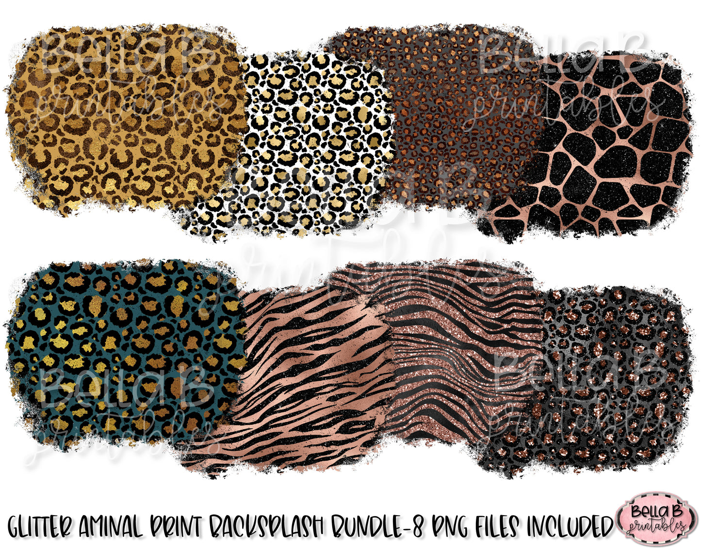 Animal Print Sublimation Background Bundle