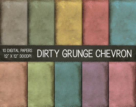 Dirty Grunge Chevron Digital Papers, Grunge Texture Paper