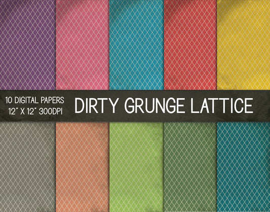 Dirty Grunge Lattice Digital Papers, Grunge Texture Paper