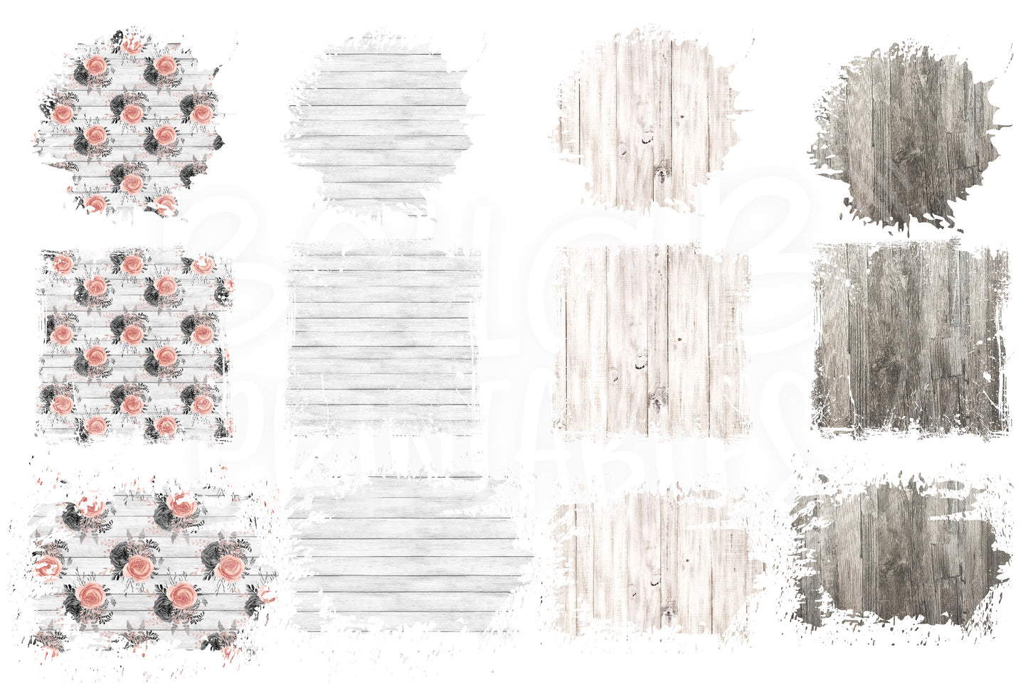 Distressed Wood Sublimation Background Bundle, Backsplash