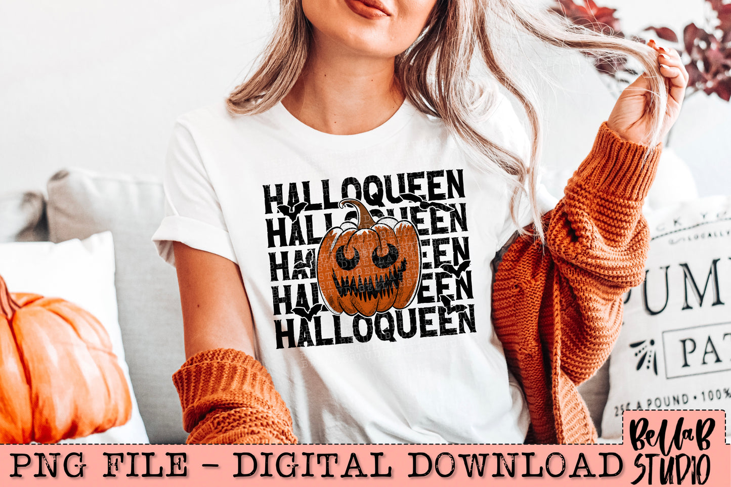 Halloqueen Stacked PNG Design