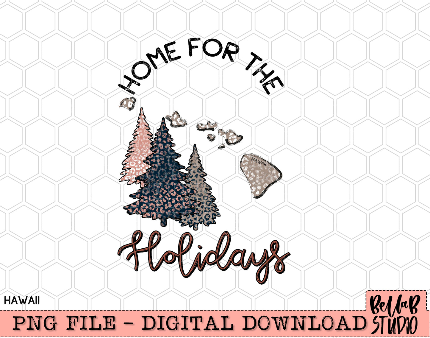 Home For The Holidays -Christmas Hawaii PNG Design