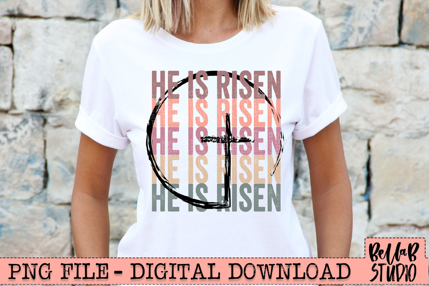 He Is Risen PNG Sublimation Design