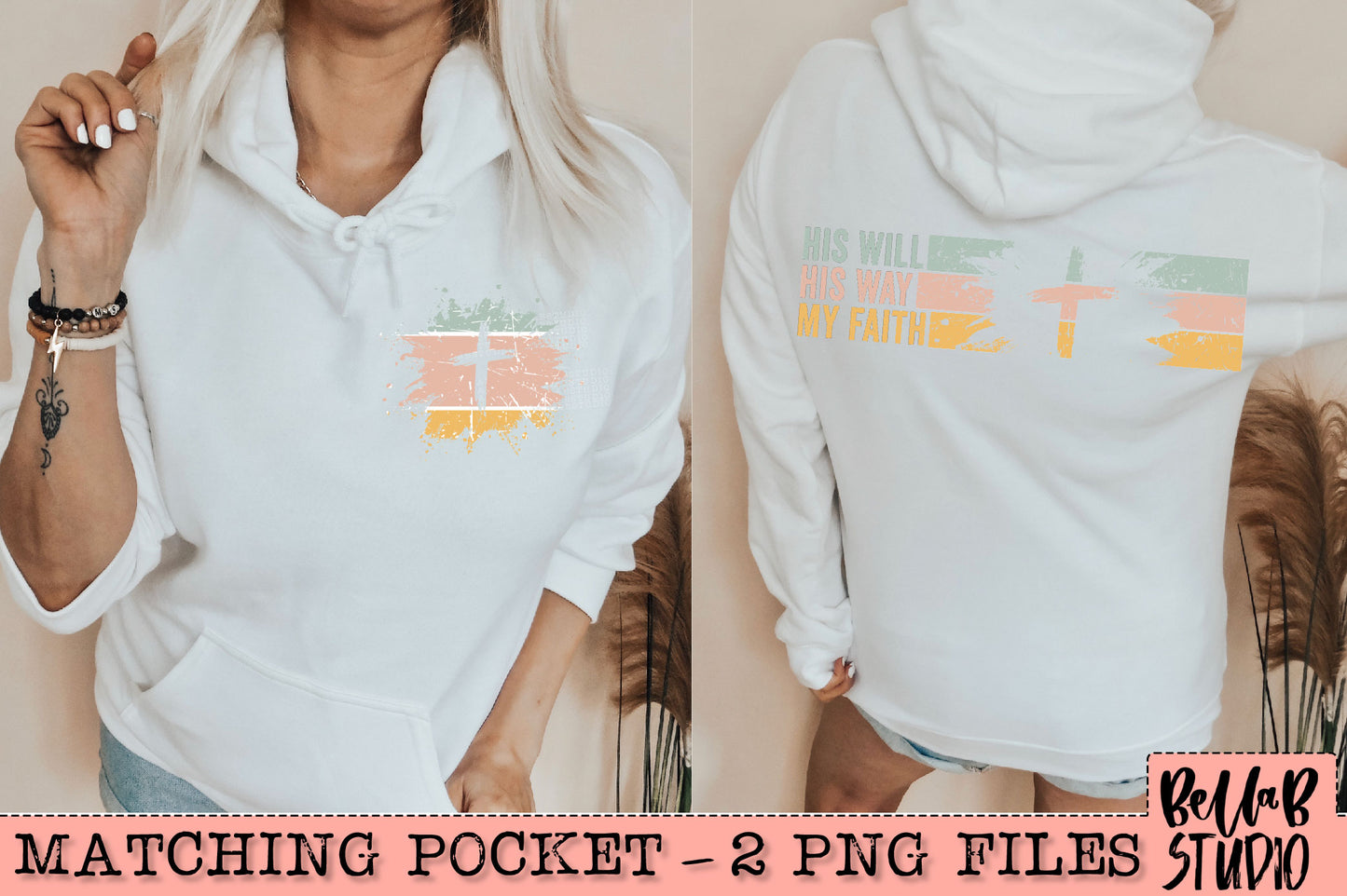 His Will His Way My Faith Matching Pocket PNG Design