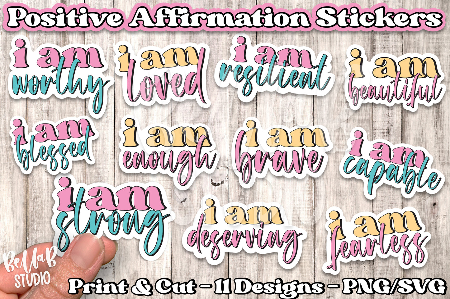 Positive Affirmation Stickers Bundle