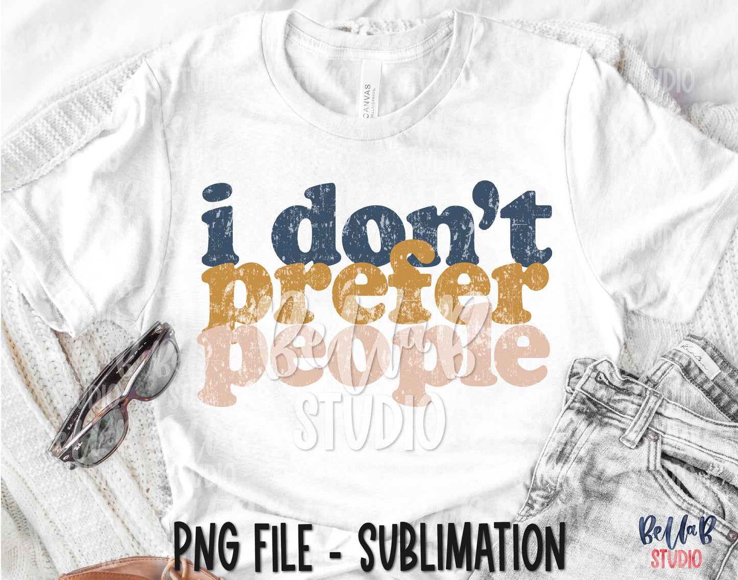 I Don't Prefer People Sublimation Design