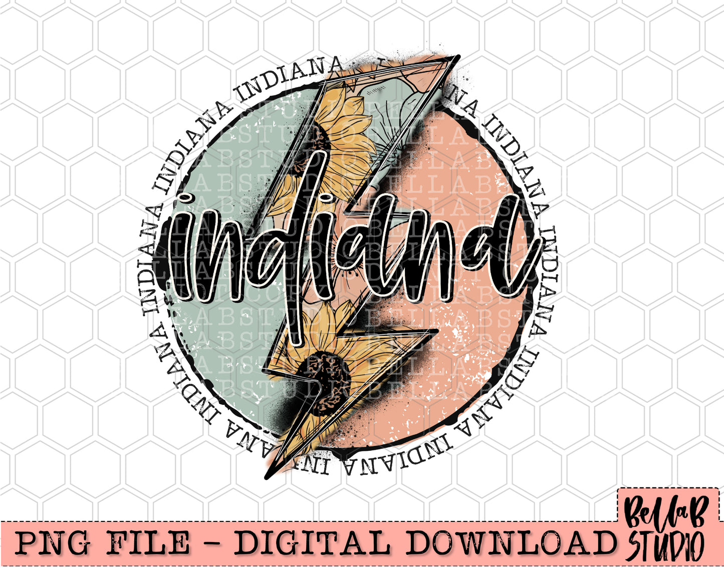 INDIANA Sunflower Bolt PNG Design