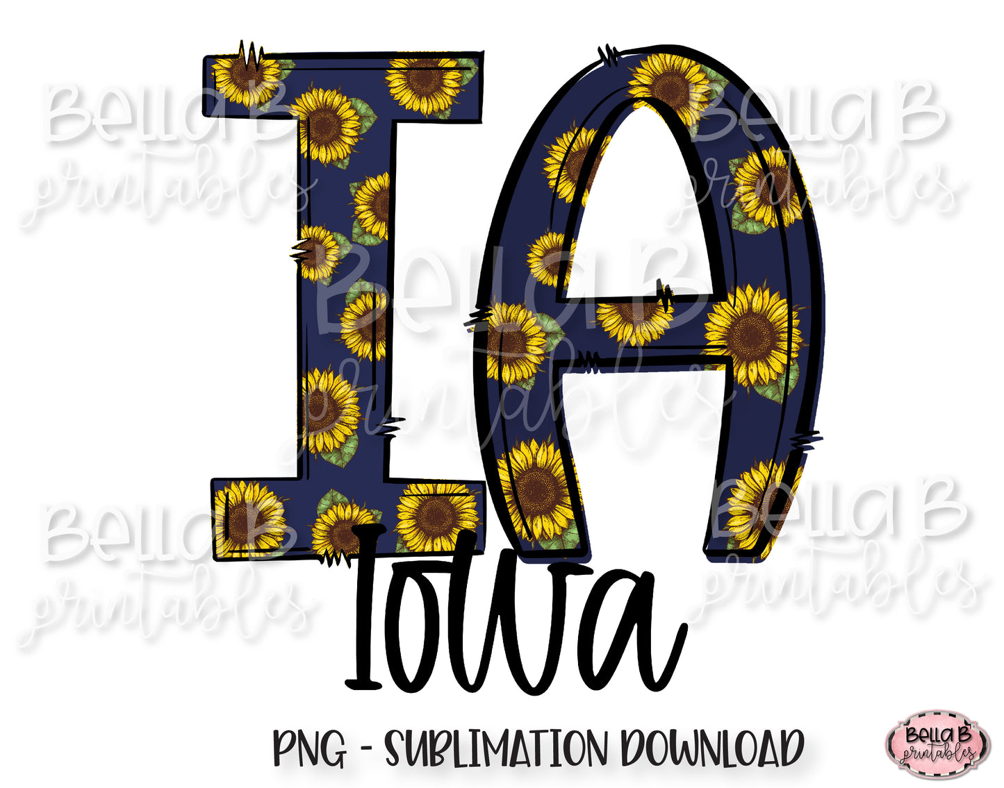 Sunflower Iowa State Sublimation Design