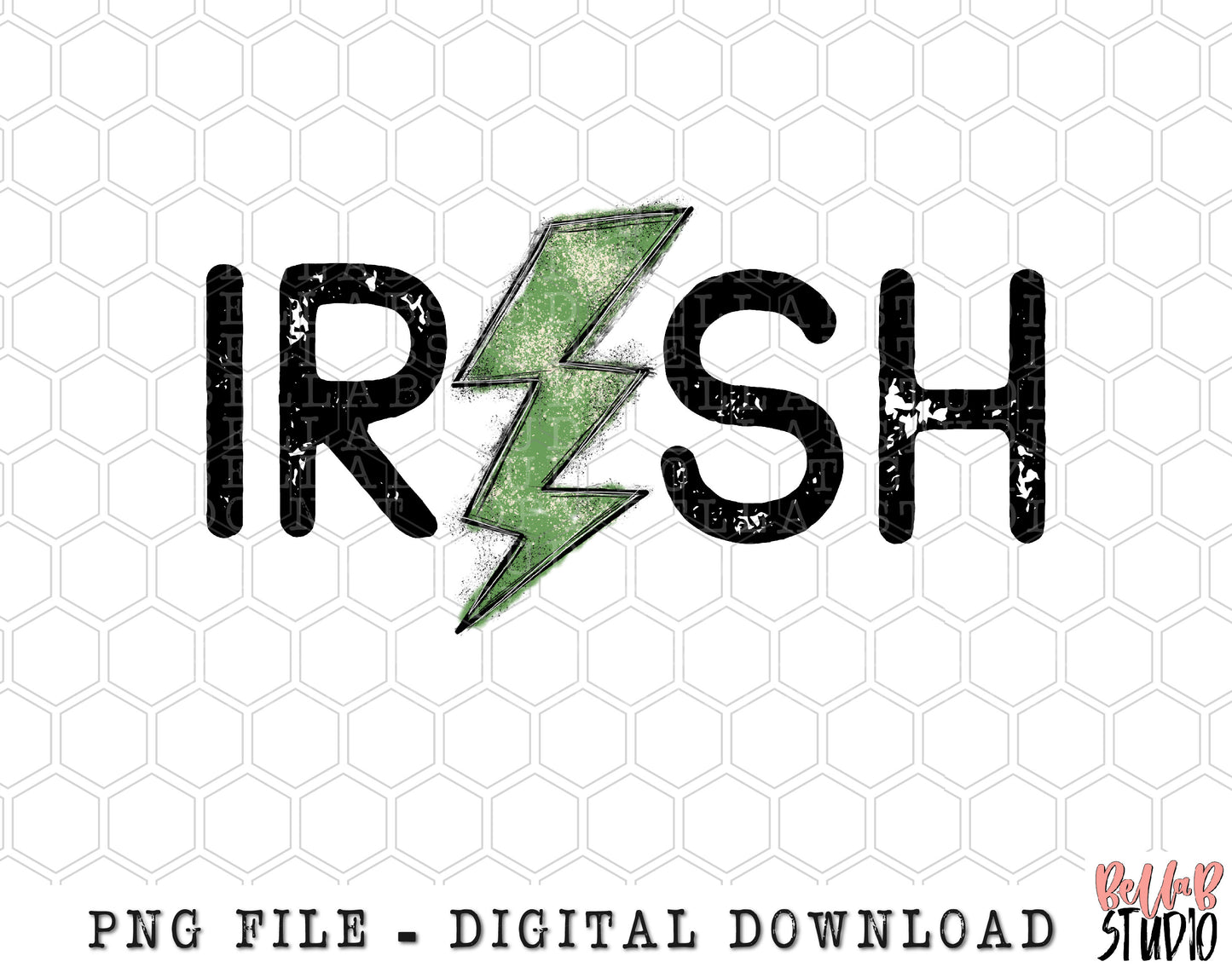 Irish Lightning Bolt PNG Sublimation Design