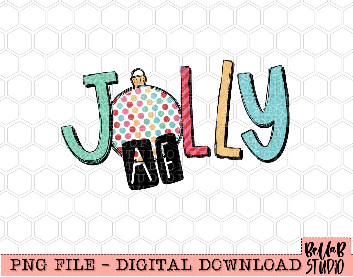 Jolly AF Christmas PNG Design