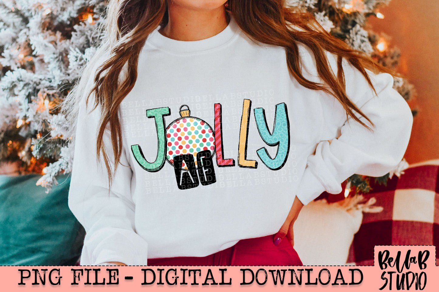 Jolly AF Christmas PNG Design
