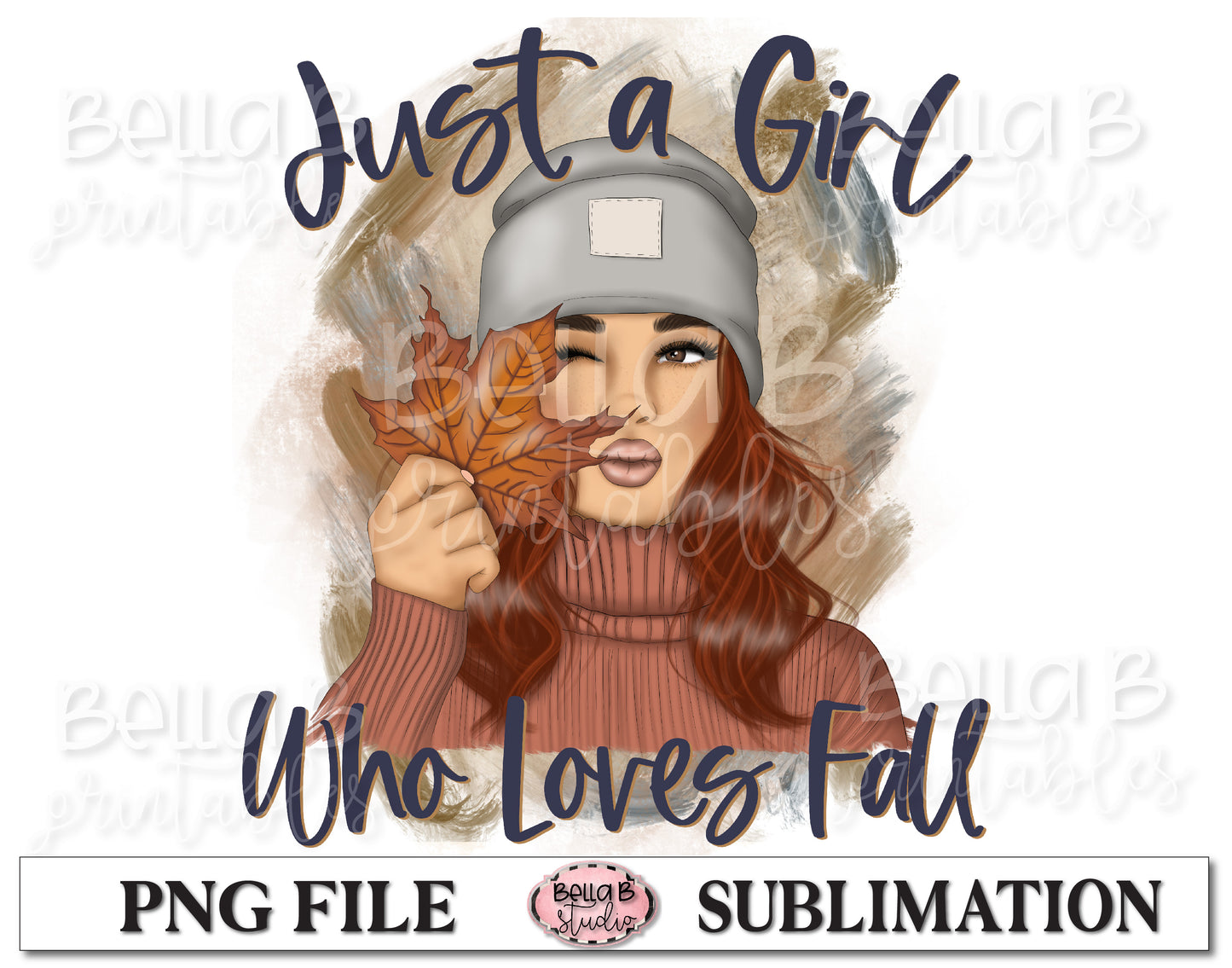 Just A Girl Who Loves Fall Sublimation Design, Fall Girl