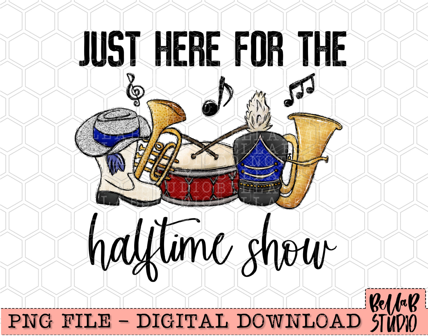 Just Here For The Halftime Show Blue PNG Design