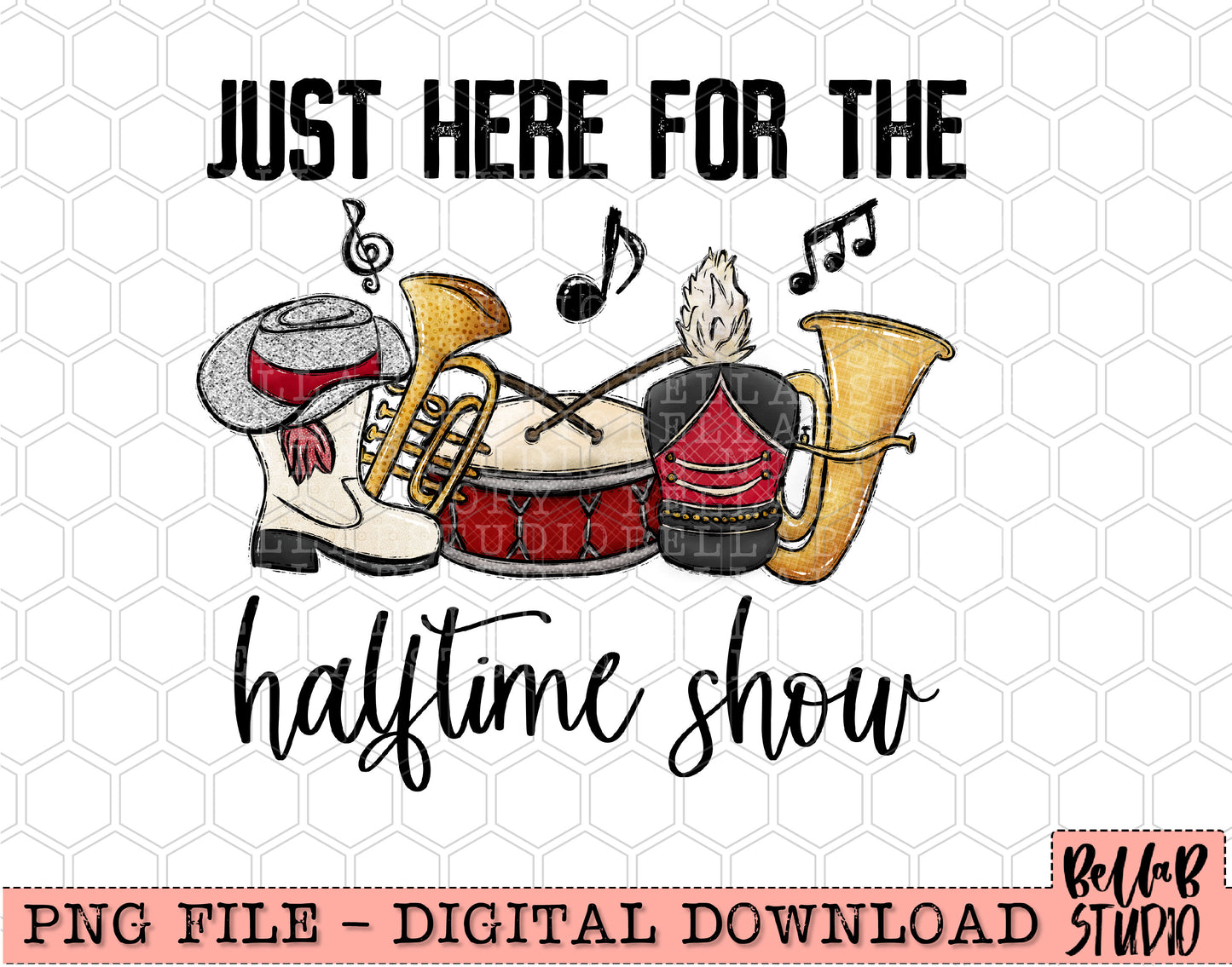 Just Here For The Halftime Show Red PNG Design