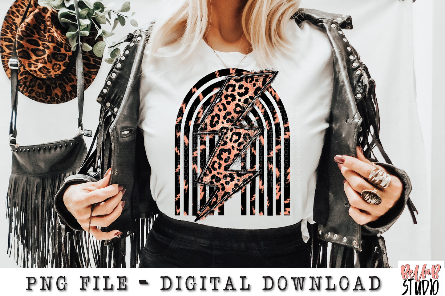 Retro Rainbow Lightning Bolts Sublimation Design