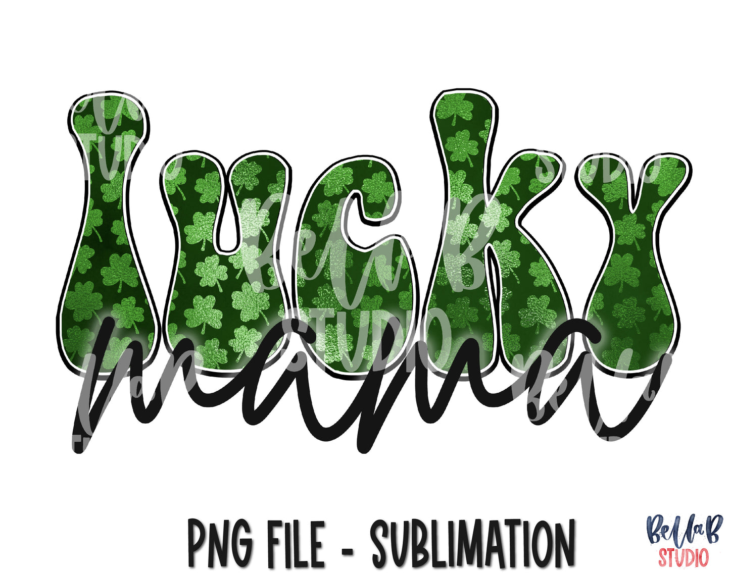 Retro Lucky Mama Sublimation Design