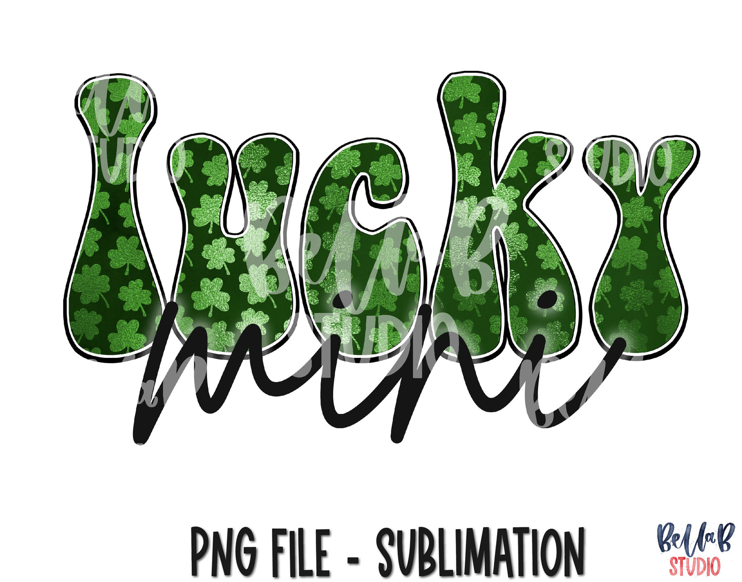 Retro Lucky Mini Sublimation Design