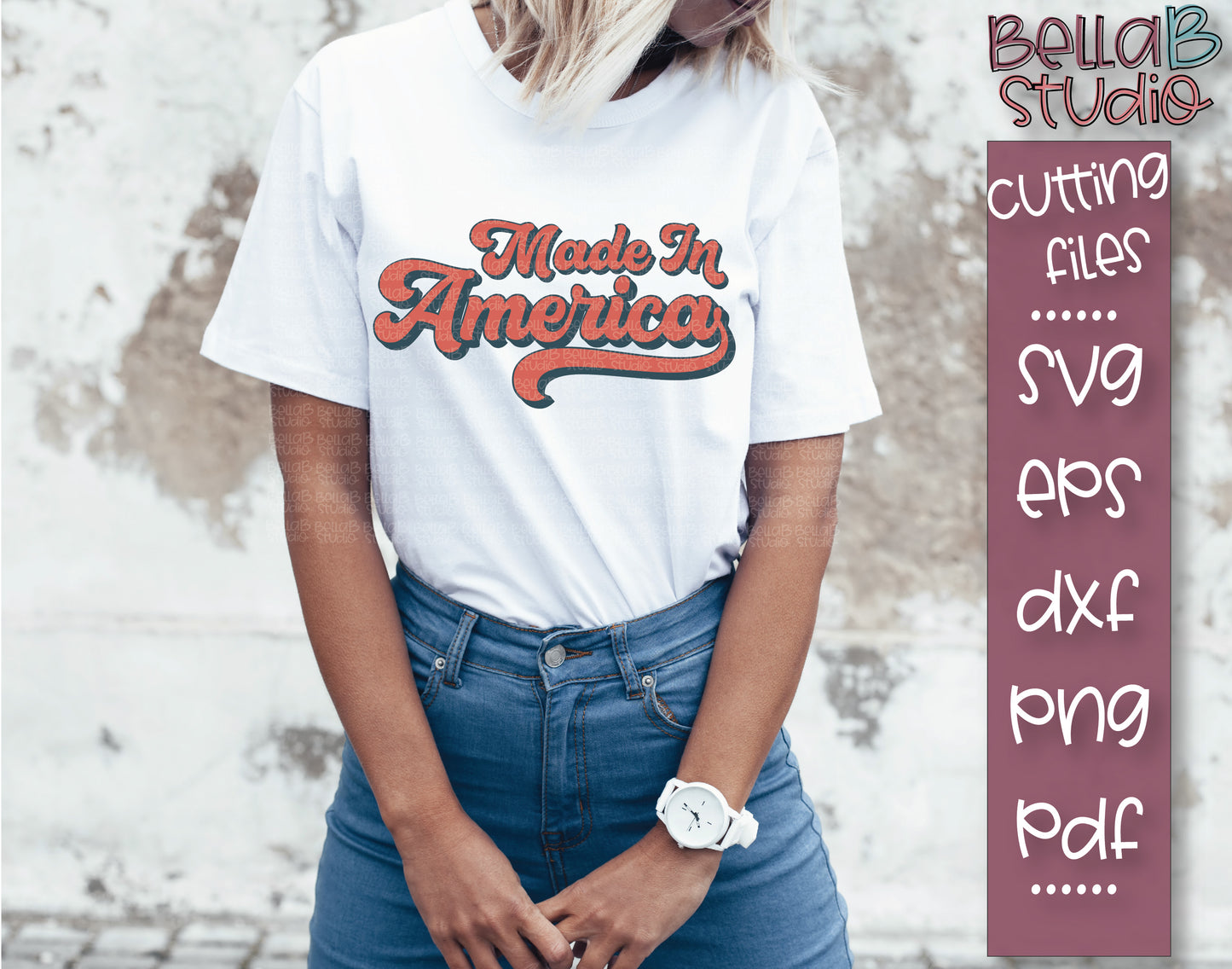 Retro America SVG File, Made In America SVG file