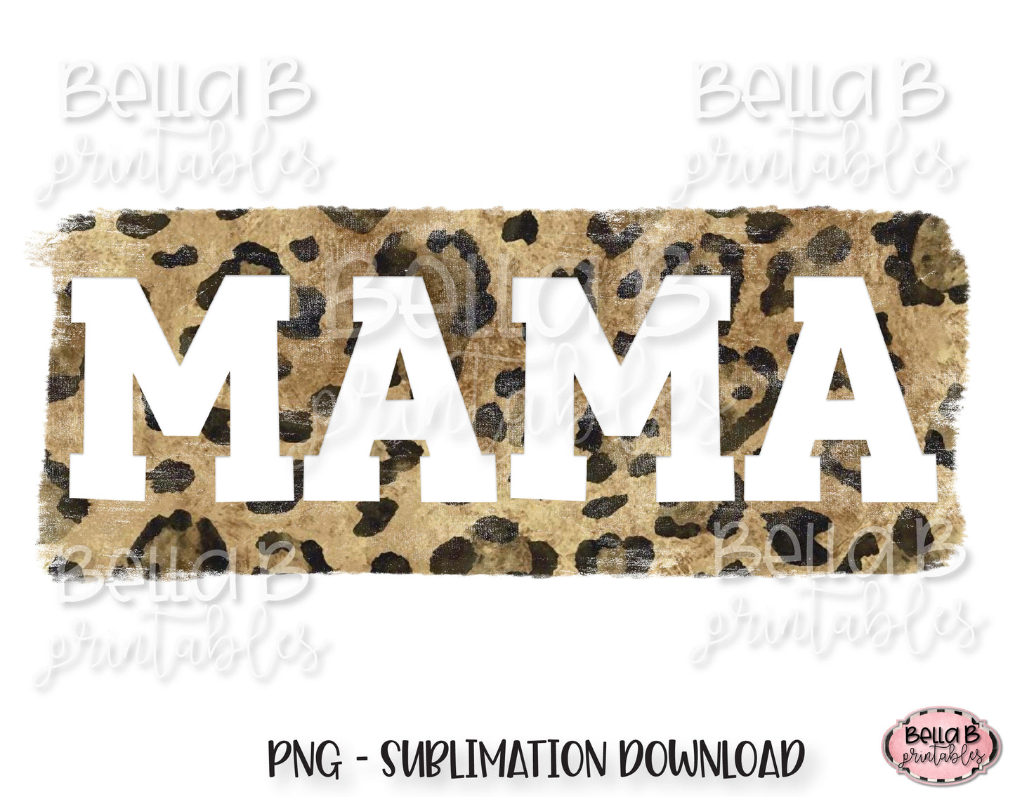 Leopard Print Mama Sublimation Design