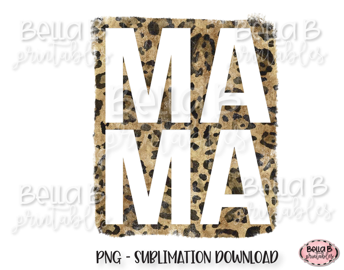 Leopard Print Mama Sublimation Design