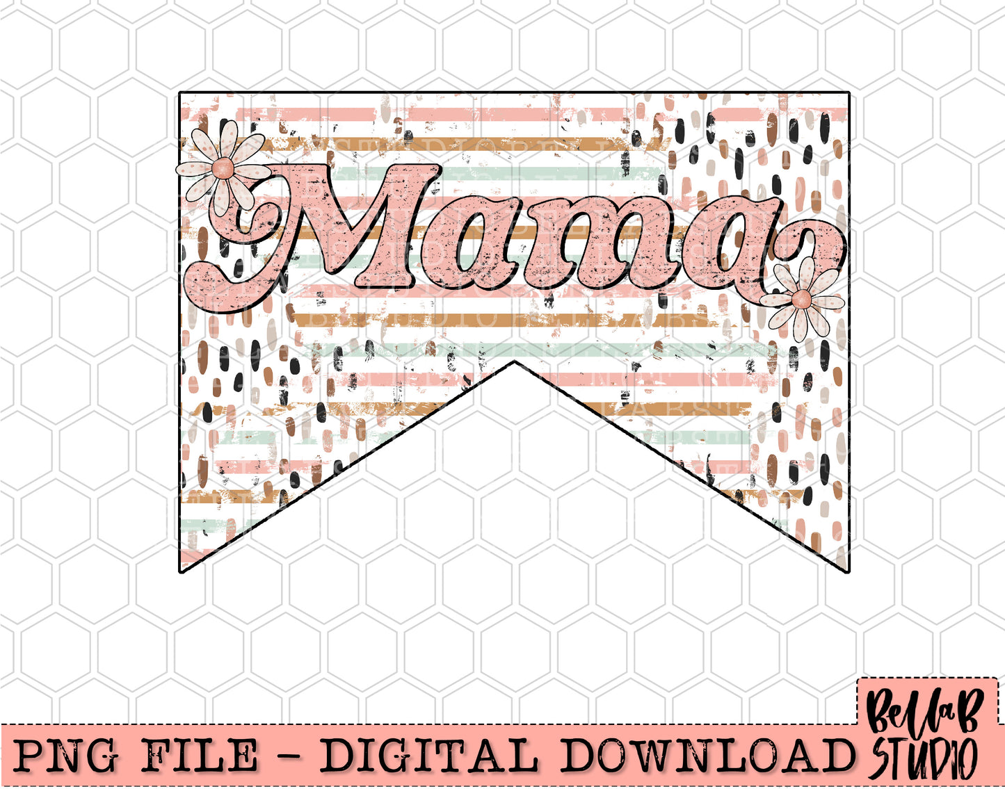 Western Light Floral Mama PNG Sublimation Design