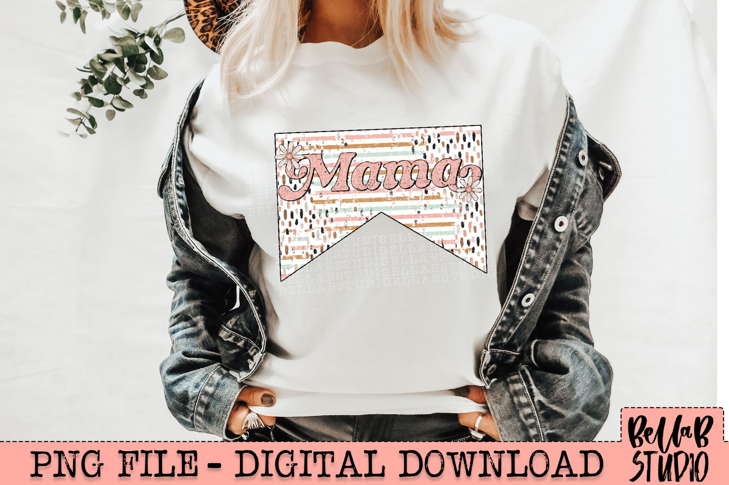Western Light Floral Mama PNG Sublimation Design