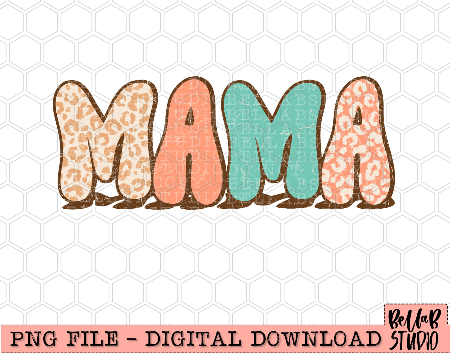 Retro Neutral MAMA PNG Design