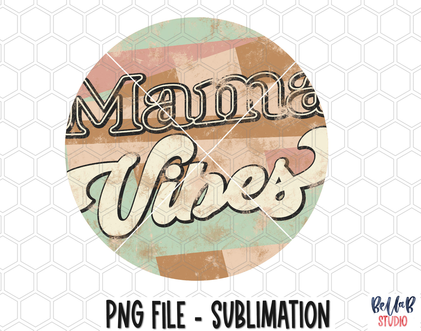 Retro Mama Vibes Sublimation Design