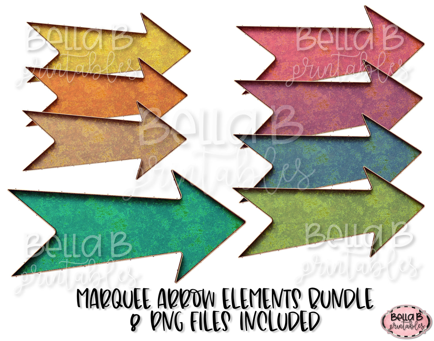Marquee Arrow Sublimation Elements Bundle
