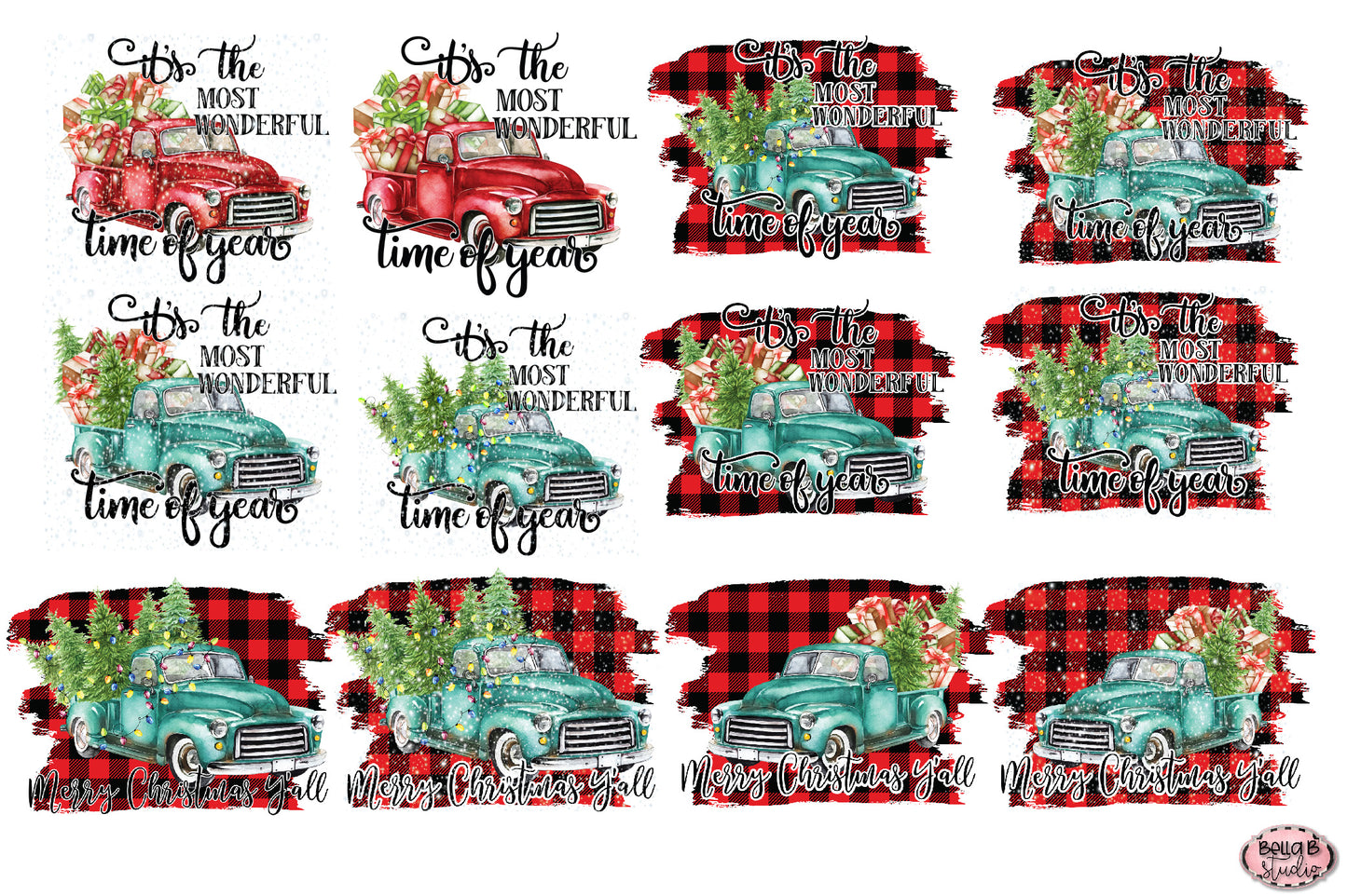 Mega Christmas Truck Sublimation Bundle