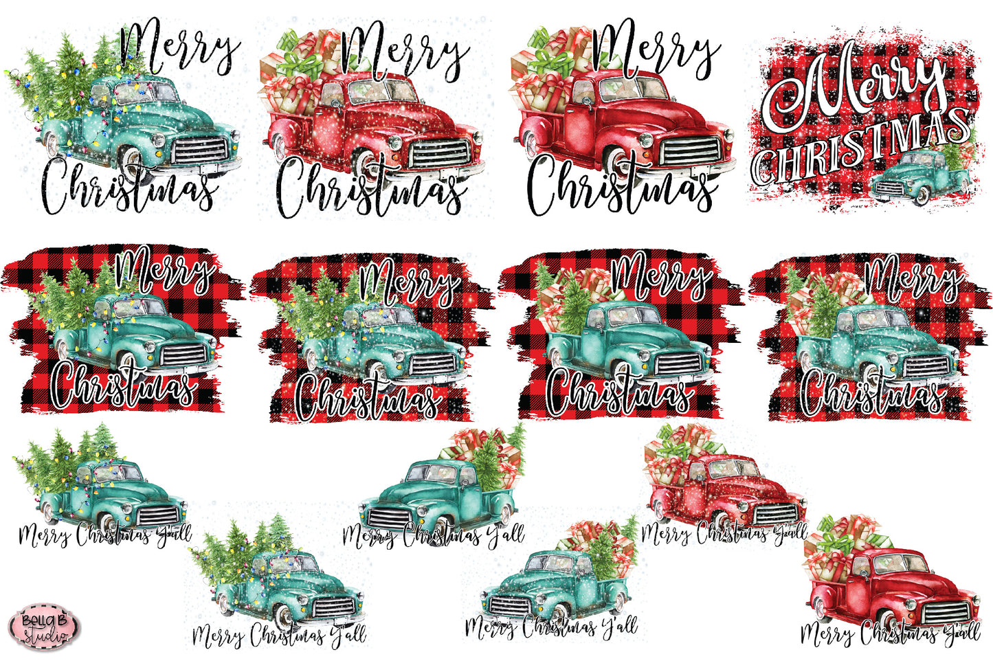 Mega Christmas Truck Sublimation Bundle