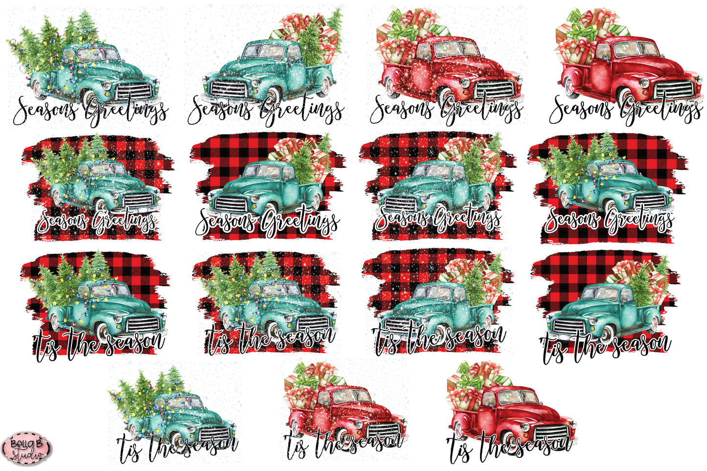 Mega Christmas Truck Sublimation Bundle