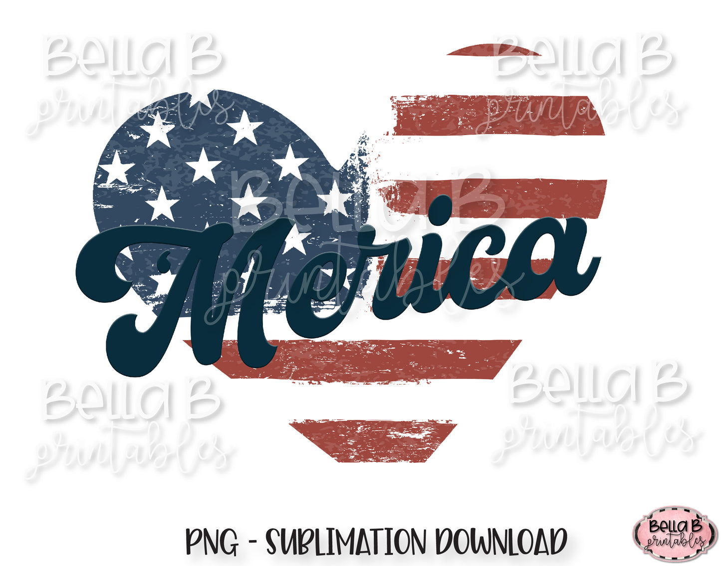 Vintage Retro America Sublimation Design
