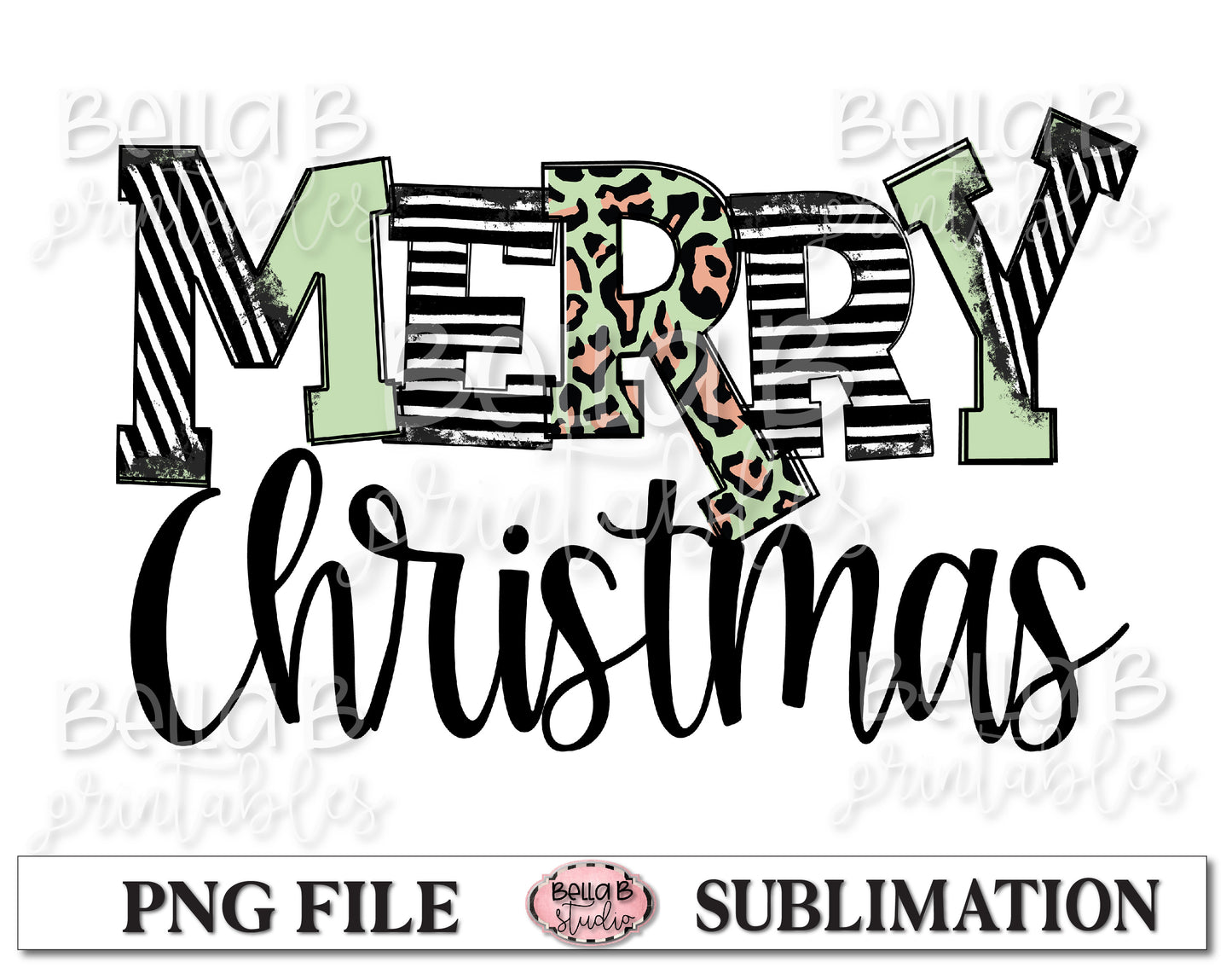 Merry Christmas Sublimation Design